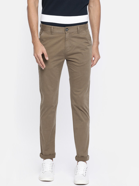 

Pepe Jeans Men Brown Rumbo Slim Fit Solid Chinos