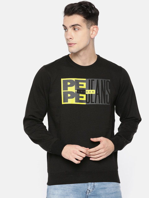 

Pepe Jeans Men Black Printed Sweatshirt