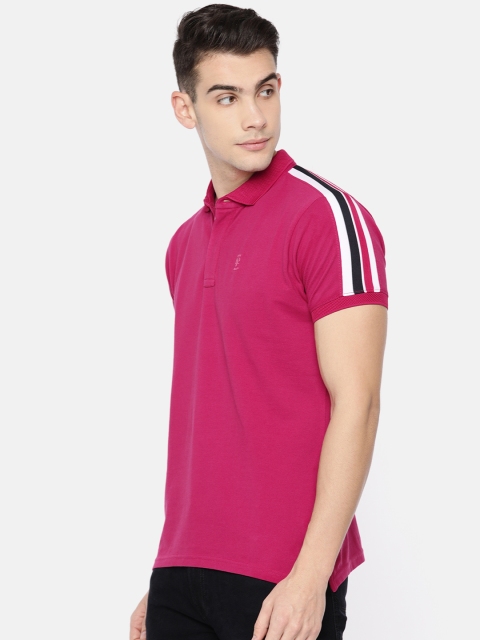 

Pepe Jeans Men Pink Solid Polo Collar Pure Cotton T-shirt