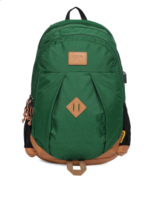 

CAT Unisex Green Solid Backpack