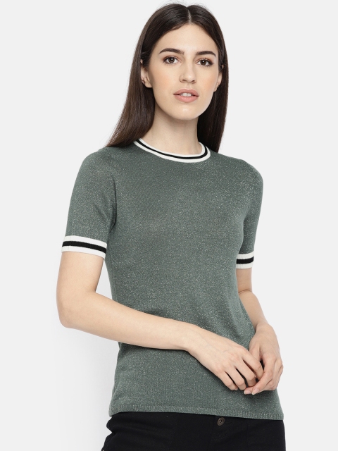 

ONLY Women Green Solid Sweater