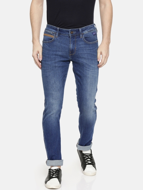 

Wrangler Men Blue Vegas Skinny Fit Low-Rise Tapered Leg Clean Look Jeans