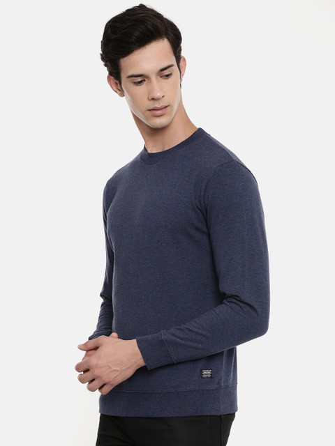 

Wrangler Men Navy Blue Solid Sweatshirt