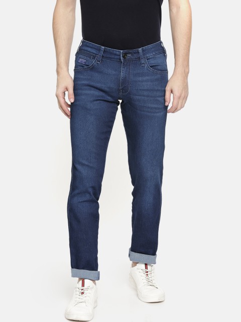 

Wrangler Men Blue Skanders Slim Fit Low-Rise Clean Look Stretchable Jeans