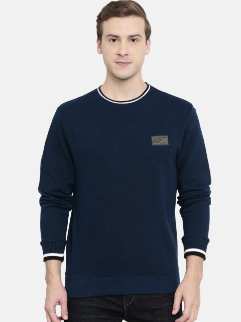 

Wrangler Men Navy Blue Solid Sweatshirt
