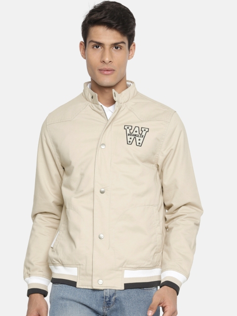 

Wrangler Men Beige Solid Luke Slim Fit Bomber Slim Fit Jacket