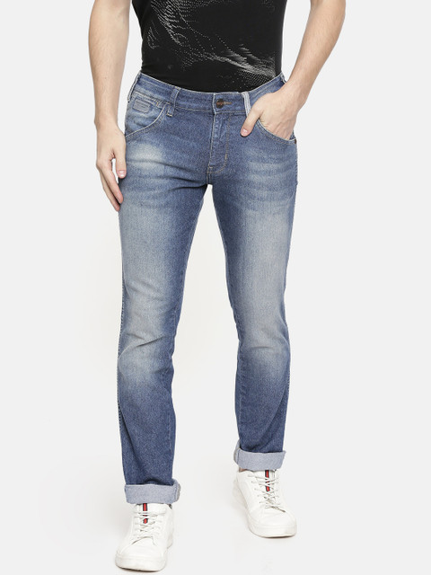 

Wrangler Men Blue Skanders Slim Tapered Fit Low-Rise Clean Look Stretchable Jeans