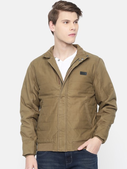 

Wrangler Men Khaki Solid Dorsett Slim Fit Bomber Slim Fit Jacket