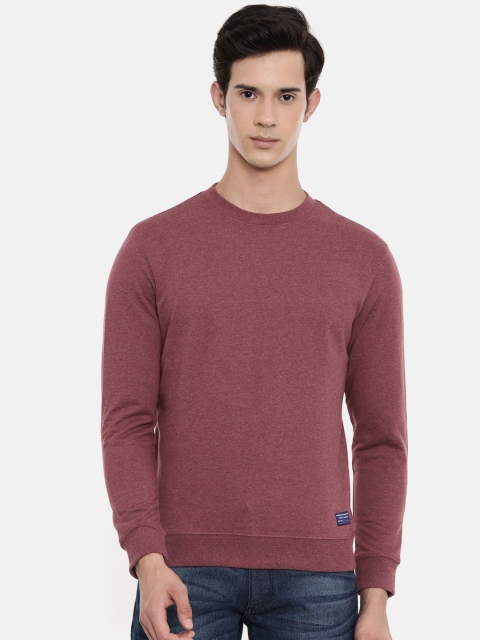 

Wrangler Men Maroon Solid Sweatshirt