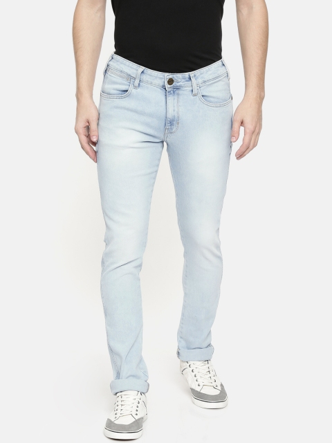 

Wrangler Men Blue Vegas Tapered Skinny Fit Low-Rise Clean Look Stretchable Jeans