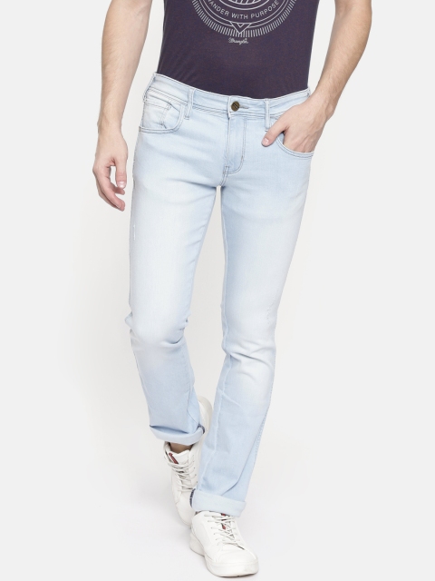 

Wrangler Men Blue Skanders Slim Tapered Fit Low-Rise Clean Look Stretchable Jeans