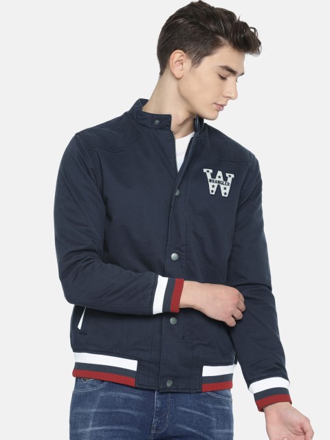 

Wrangler Men Navy Blue Solid Luke Slim Fit Bomber Slim Fit Jacket
