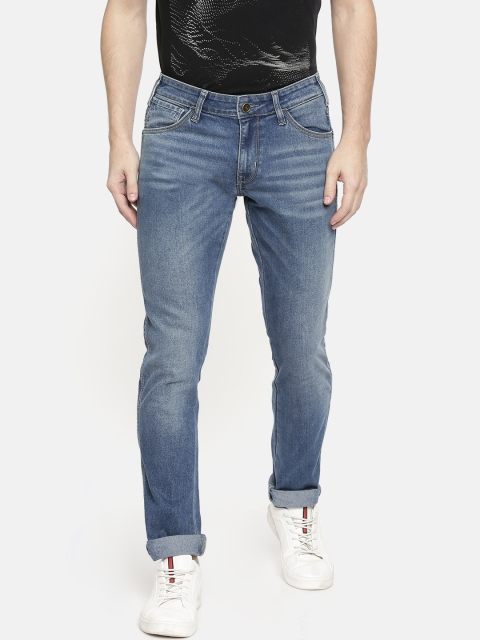 

Wrangler Men Blue Vegas Skinny Tapered Fit Low-Rise Clean Look Stretchable Jeans