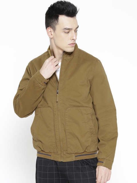 

Wrangler Men Khaki Solid Slim Fit Bomber Slim Fit Jacket
