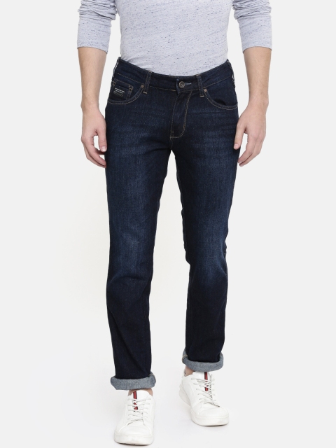 

Wrangler Men Navy Blue Skanders Slim Fit Low-Rise Clean Look Stretchable Jeans