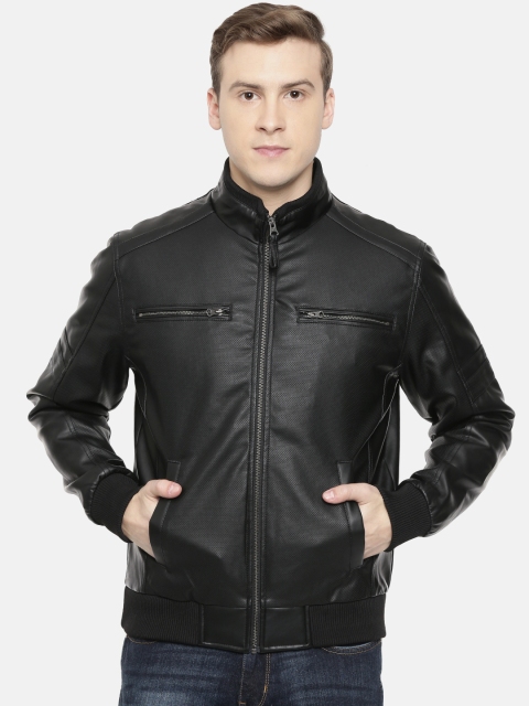 

Wrangler Men Black Solid Slim Fit Bomber Slim Fit Jacket