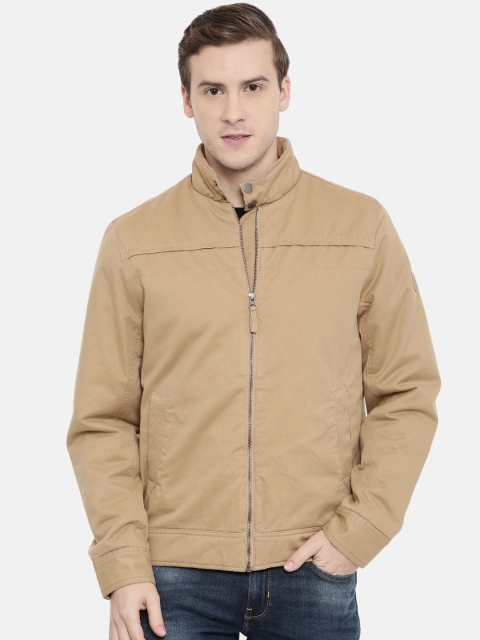 

Wrangler Men Beige Solid Padded Slim Fit Jacket