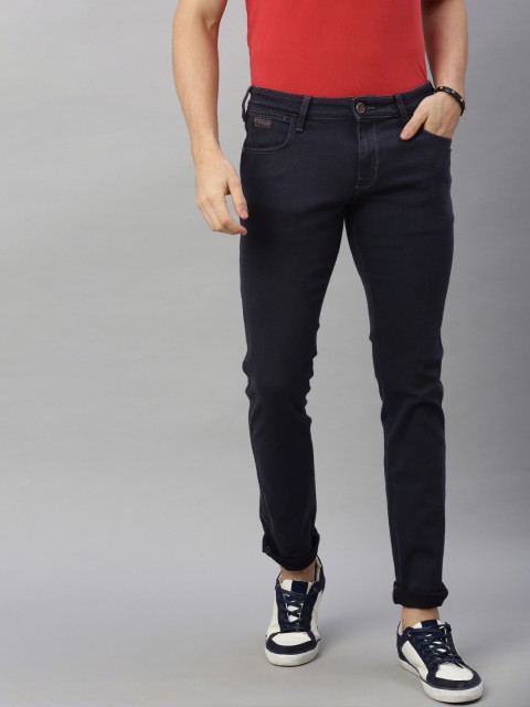 

Wrangler Men Blue Rockville Regular Fit Low-Rise Clean Look Stretchable Jeans