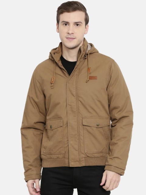 

Wrangler Men Khaki Solid Tailored Slim Fit Jacket