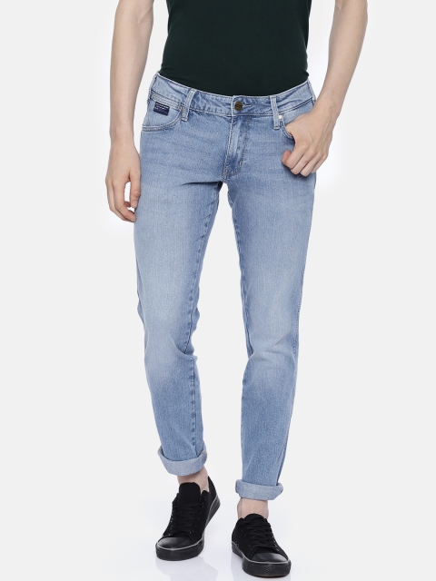 

Wrangler Men Blue Skanders Slim Fit Low-Rise Clean Look Stretchable Jeans
