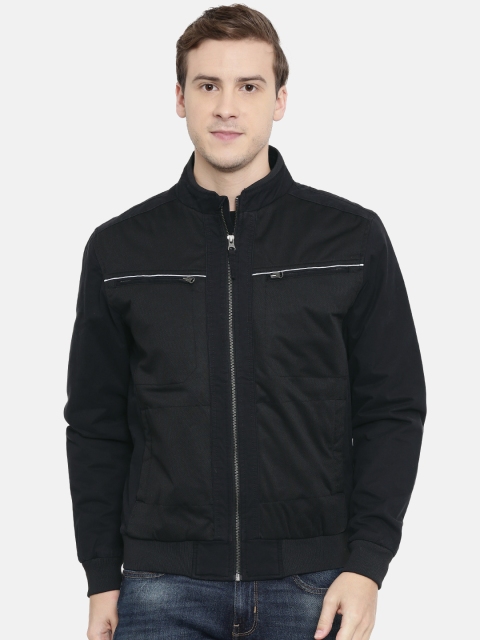 

Wrangler Men Black Solid Bomber Jacket