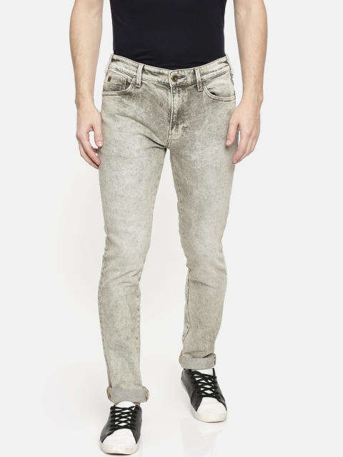 

Wrangler Men Grey Bostin Slim Fit Mid-Rise Clean Look Stretchable Jeans