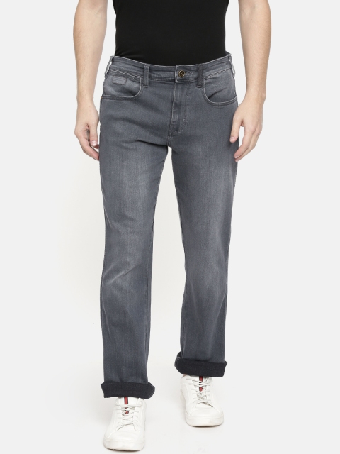 

Wrangler Men Grey Texas Comfort Fit Mid-Rise Clean Look Stretchable Jeans