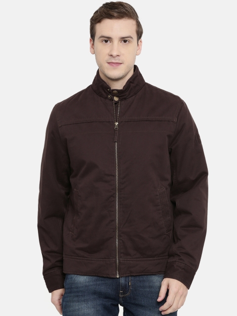 

Wrangler Men Brown Tailored Slim Fit Jacket Solid Slim Fit Jacket