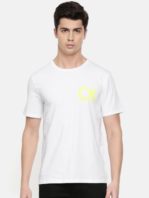 

Calvin Klein Jeans Men White Printed Round Neck T-shirt