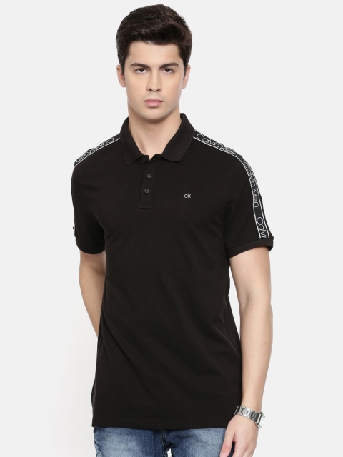 

Calvin Klein Jeans Men Black Solid Polo Collar T-shirt