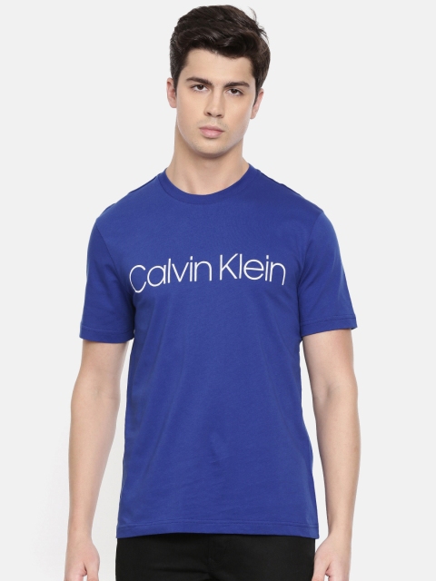 

Calvin Klein Jeans Men Blue Printed Round Neck T-shirt