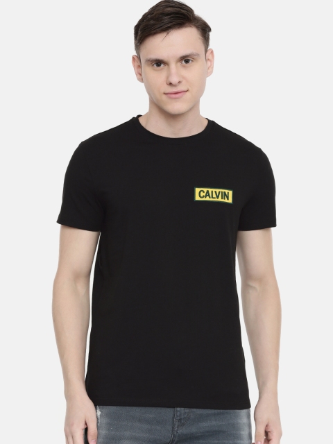 

Calvin Klein Jeans Men Black Solid Slim Fit Round Neck T-shirt