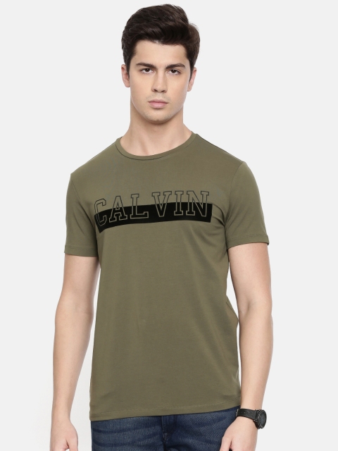 

Calvin Klein Jeans Men Green Printed Round Neck T-shirt