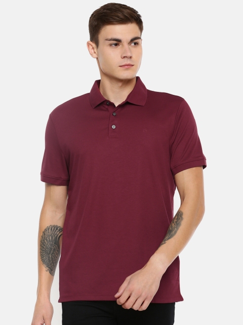 

Calvin Klein Jeans Men Maroon Solid Polo T-shirt