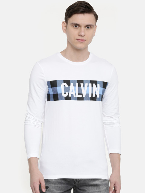 

Calvin Klein Jeans Men White Printed Round Neck T-shirt
