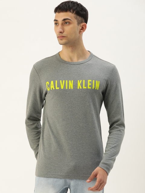 

Calvin Klein Jeans Men Grey Printed Round Neck T-shirt