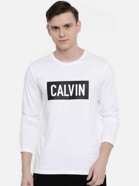 

Calvin Klein Jeans Men White Printed Round Neck T-shirt