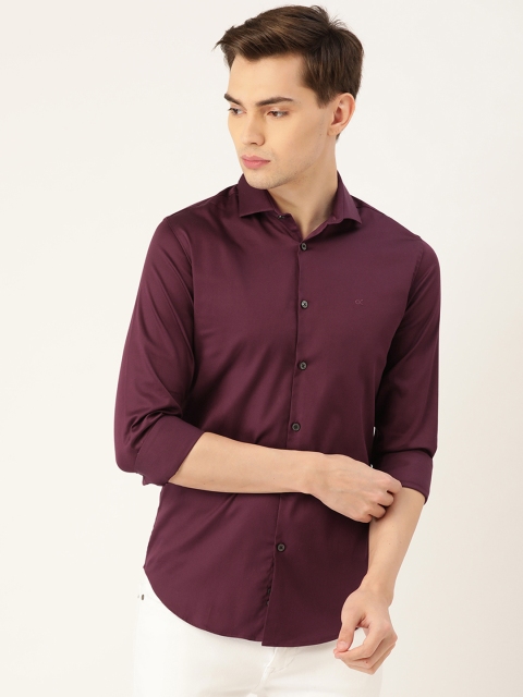 

Calvin Klein Jeans Men Burgundy Slim Fit Casual Shirt