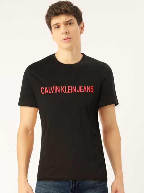 

Calvin Klein Jeans Men Black Printed Round Neck T-shirt