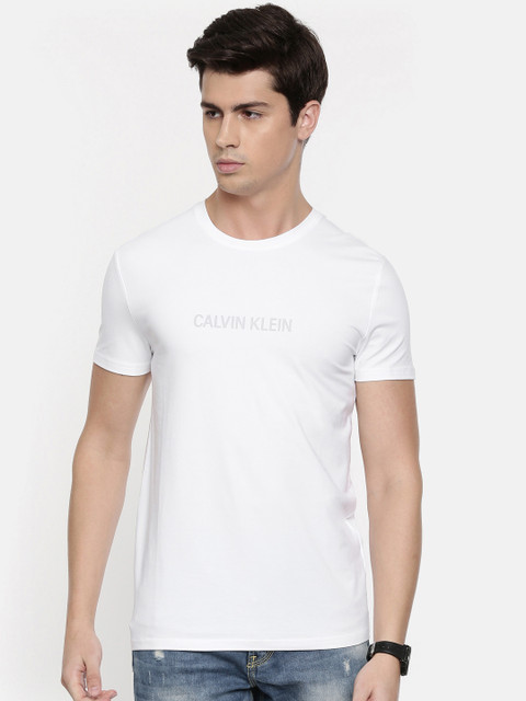 

Calvin Klein Jeans Men White Printed Round Neck T-shirt