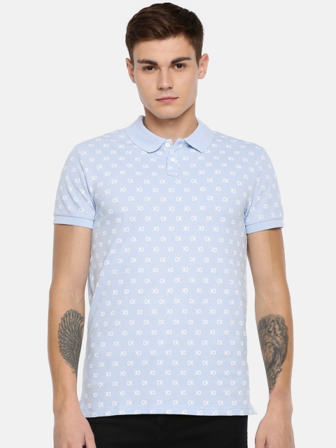 

Calvin Klein Jeans Men Blue Printed Polo T-shirt