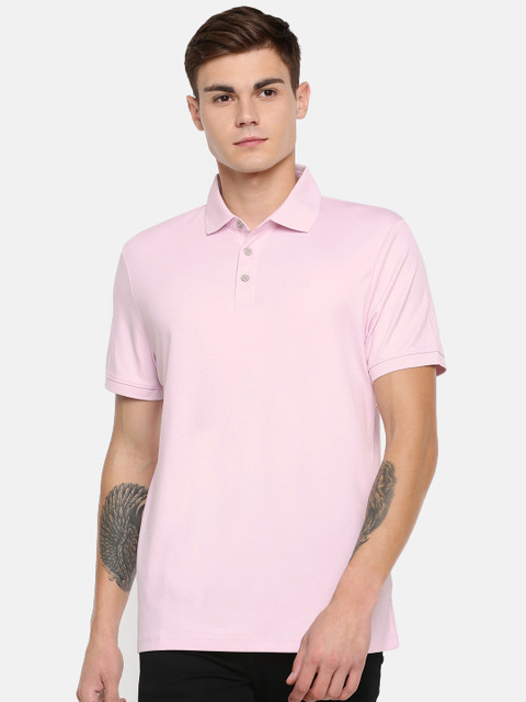

Calvin Klein Jeans Men Pink Solid Polo T-shirt