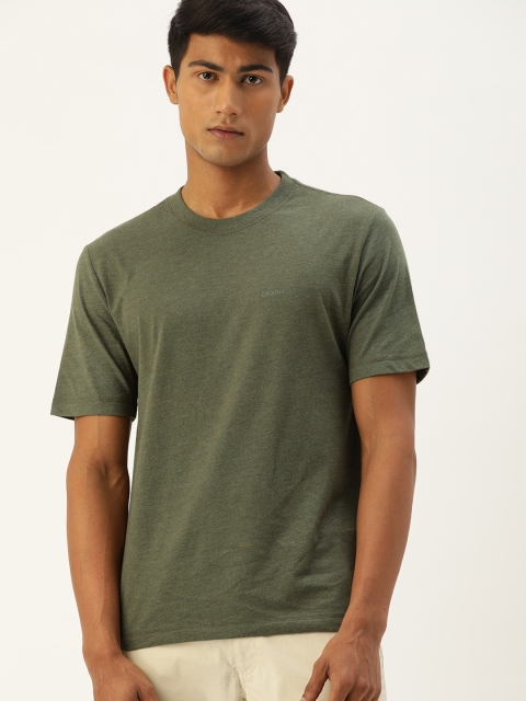 

Calvin Klein Jeans Men Green Solid Round Neck T-shirt