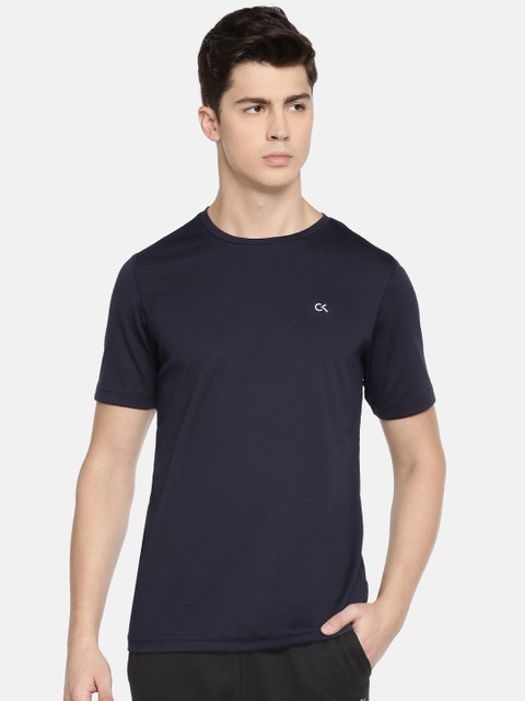 

Calvin Klein Jeans Men Navy Blue Printed Active Round Neck T-shirt