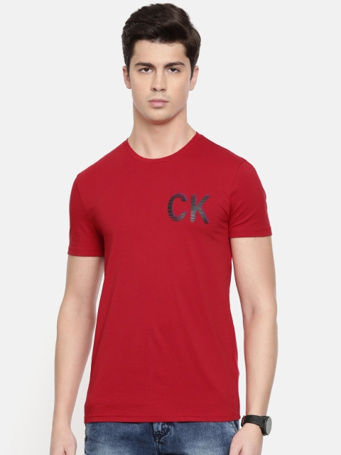 

Calvin Klein Jeans Men Red Printed Round Neck T-shirt
