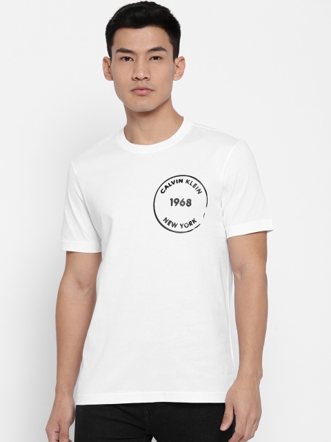 

Calvin Klein Jeans Men White Printed T-shirt
