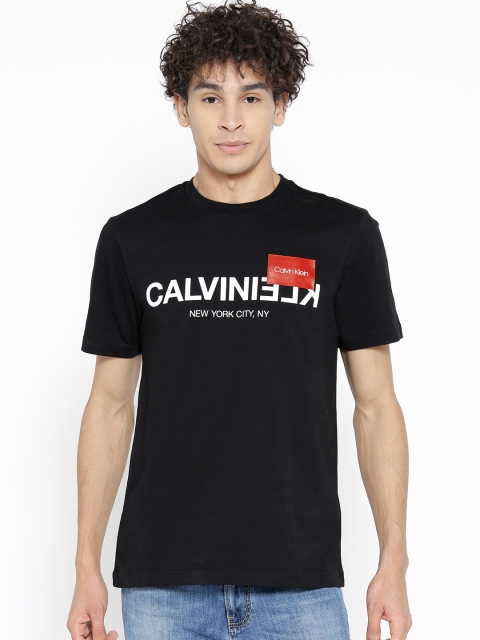 

Calvin Klein Jeans Men Black & White Printed Round Neck T-shirt