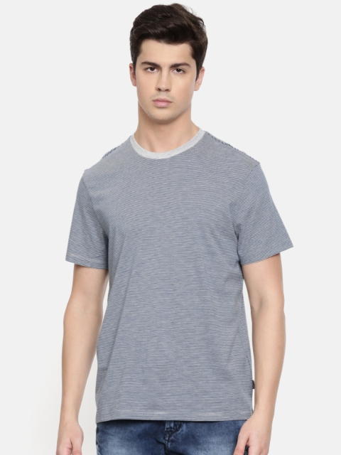 

Calvin Klein Jeans Men Grey Striped Round Neck T-shirt