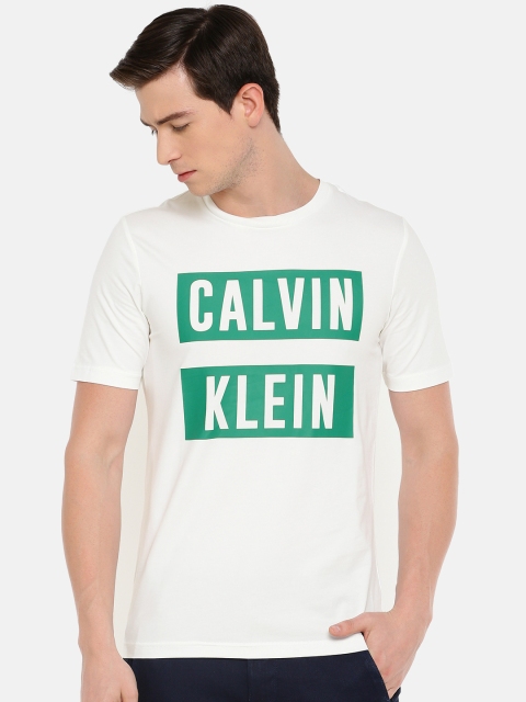 

Calvin Klein Jeans Men White Printed Round Neck T-shirt