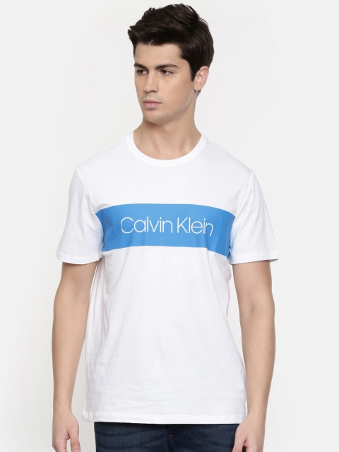 

Calvin Klein Jeans Men White Printed Round Neck T-shirt
